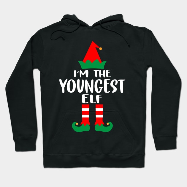 I'm the youngest ELF Family Matching Group Christmas Costume Pajama Funny Gift Hoodie by norhan2000